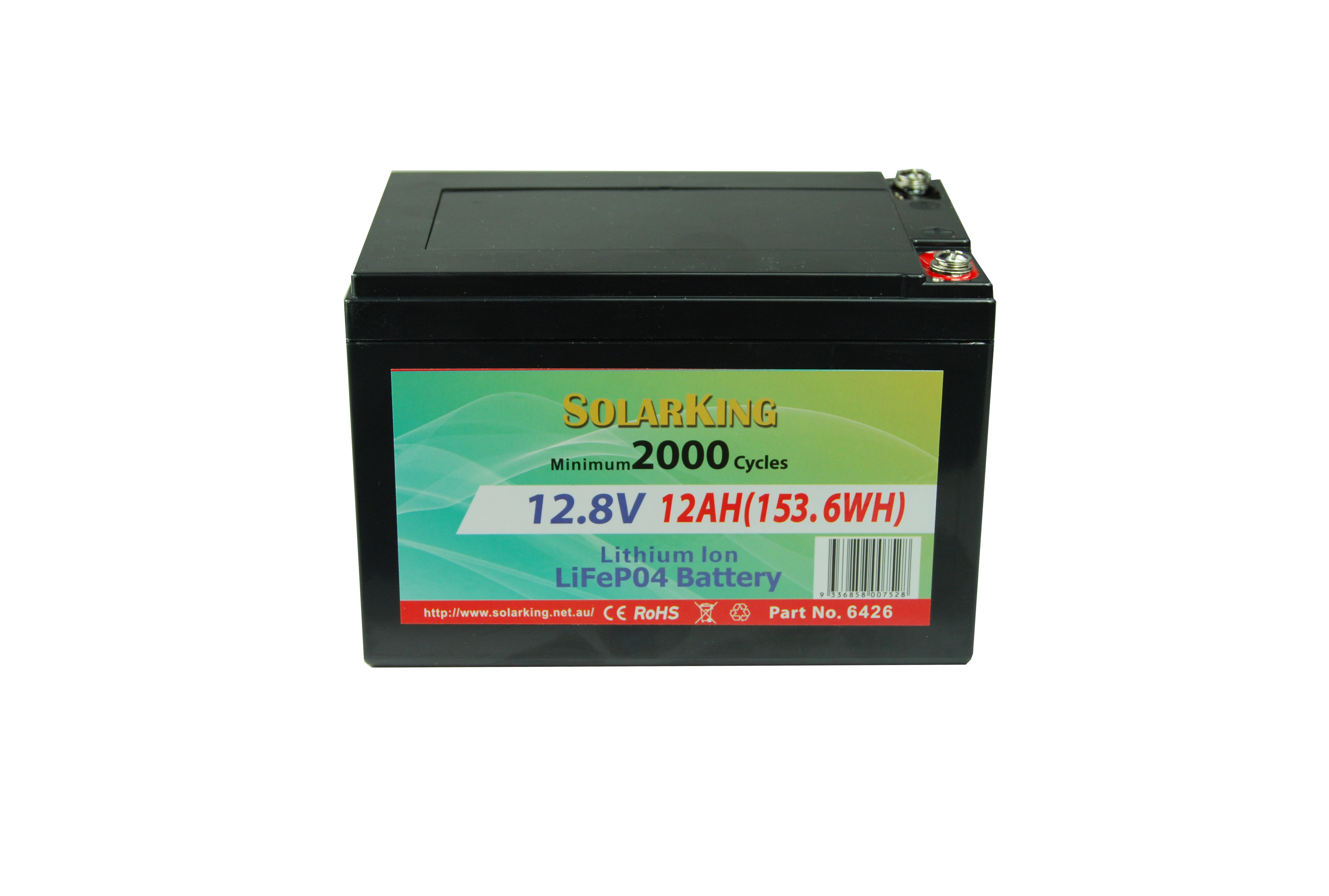 12.8V 12AH Lithium LiFe PO4 SolarKing Battery  LB-12-12-10